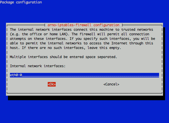arno-iptables-firewall private network interfaces definition